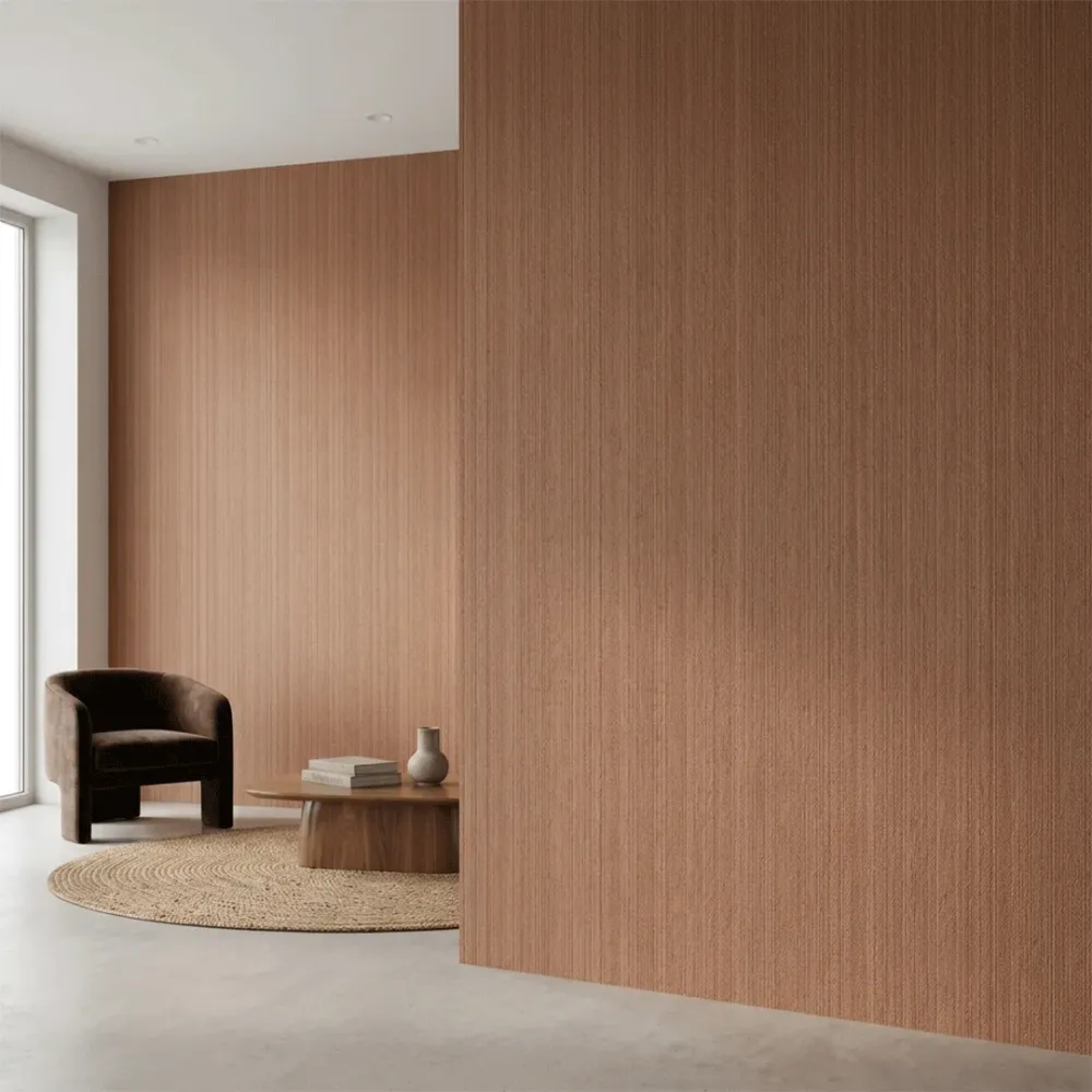 Terracotta Vertical Textured Wallpaper
