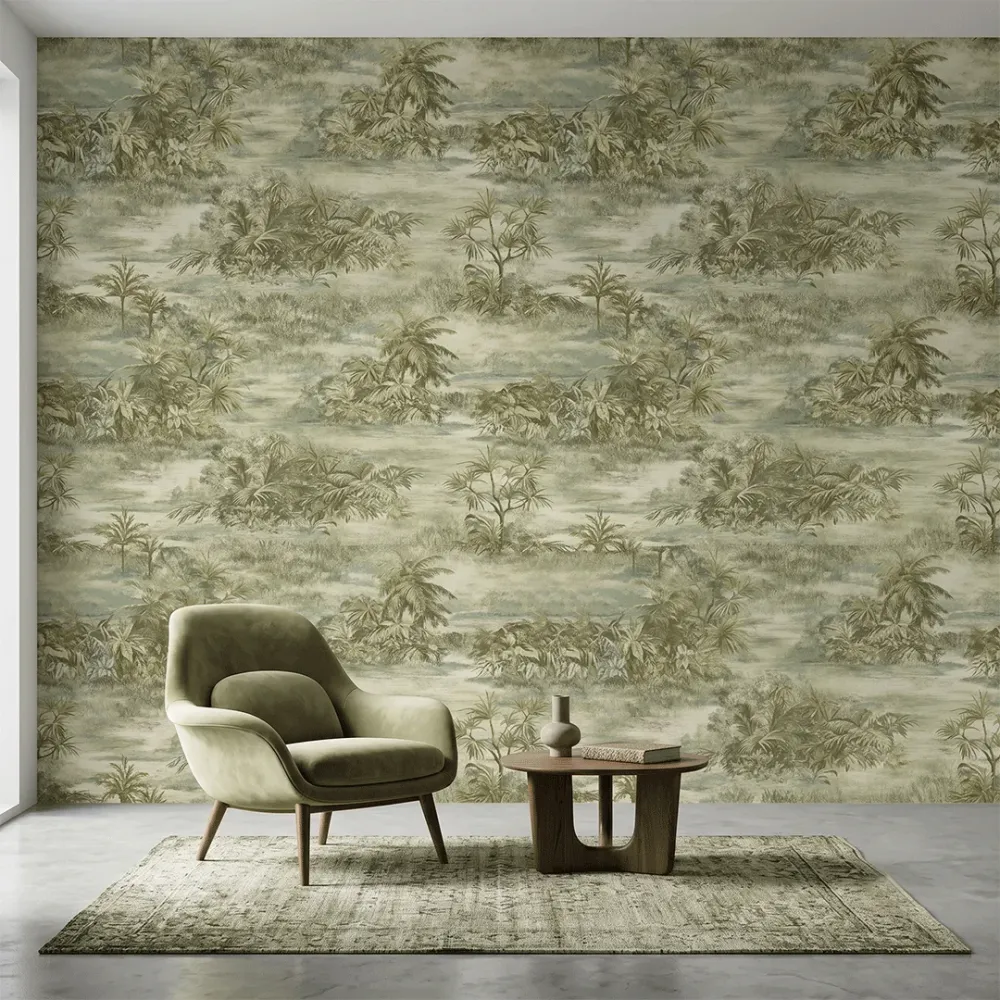 Verdant Haven Tropical Escape Wallpaper