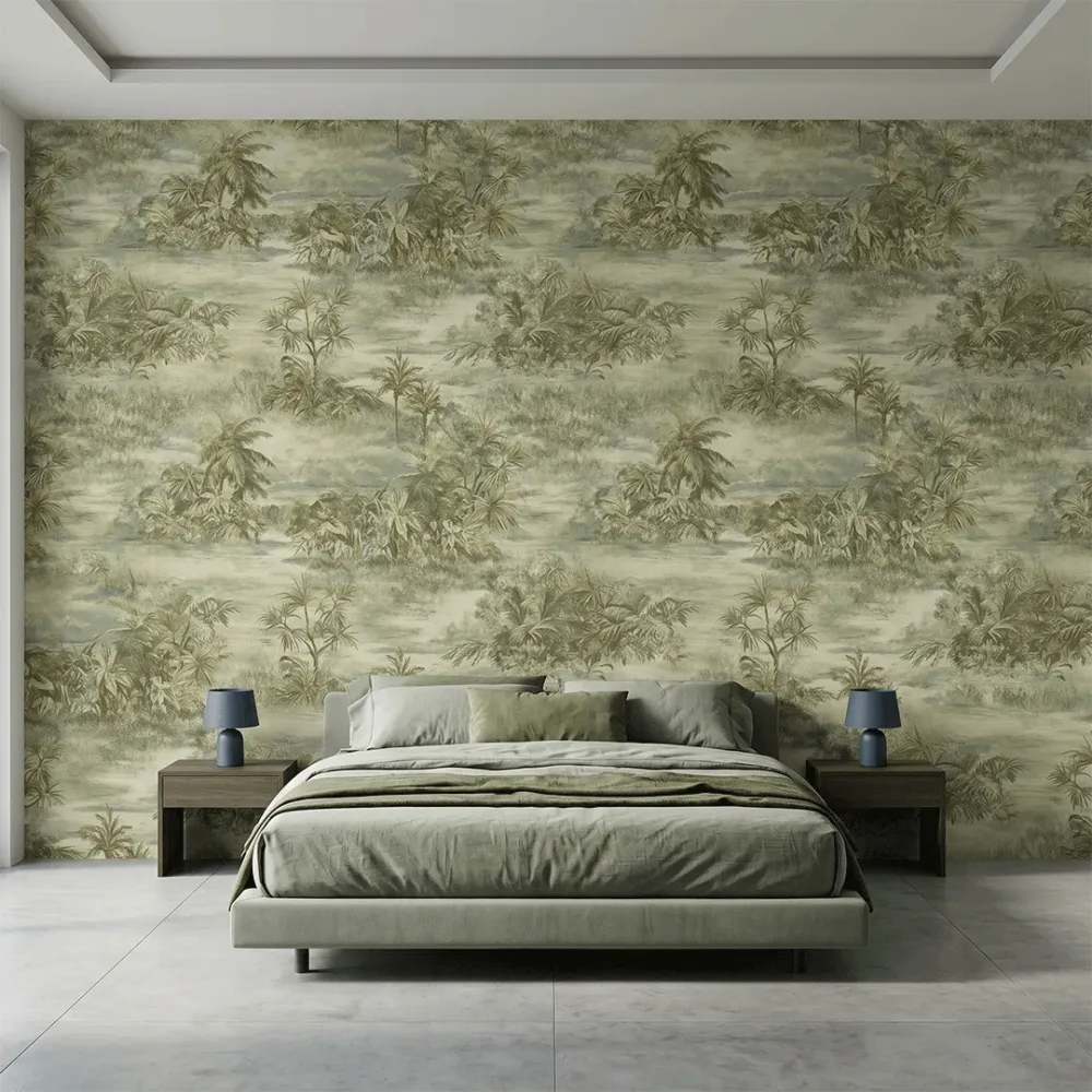 Verdant Haven Tropical Escape Wallpaper