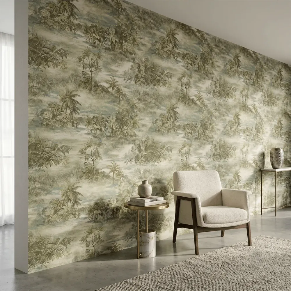 Verdant Haven Tropical Escape Wallpaper