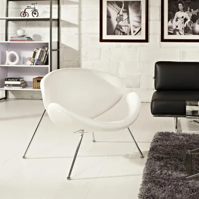 Vintage Lounge Chair Orange Slice Design by WallMantra