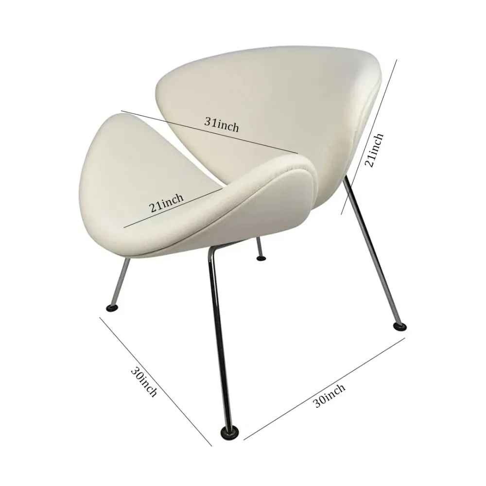 Vintage Lounge Chair Orange Slice Design by WallMantra