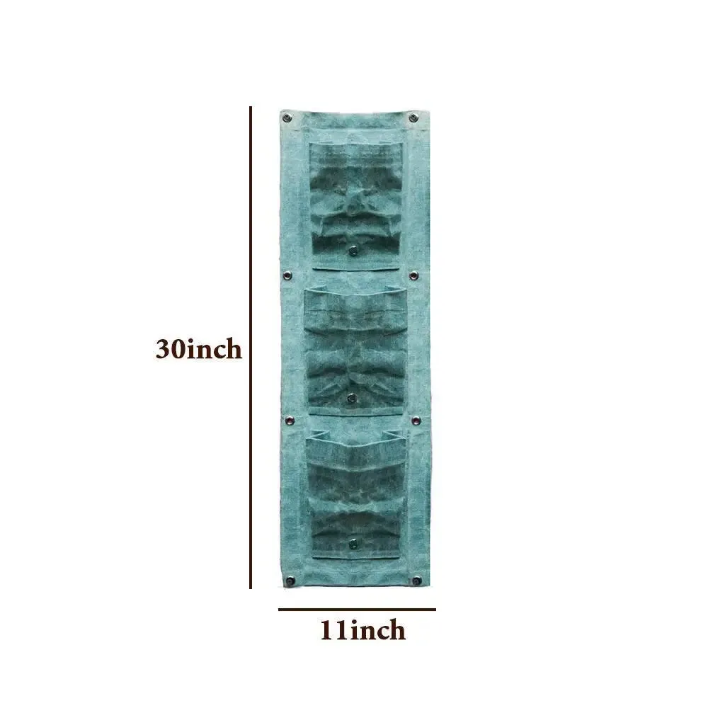 3 Pockets' Elegant Fabric Wall Planter for Green Wall 3 Pocket, Set of - 2