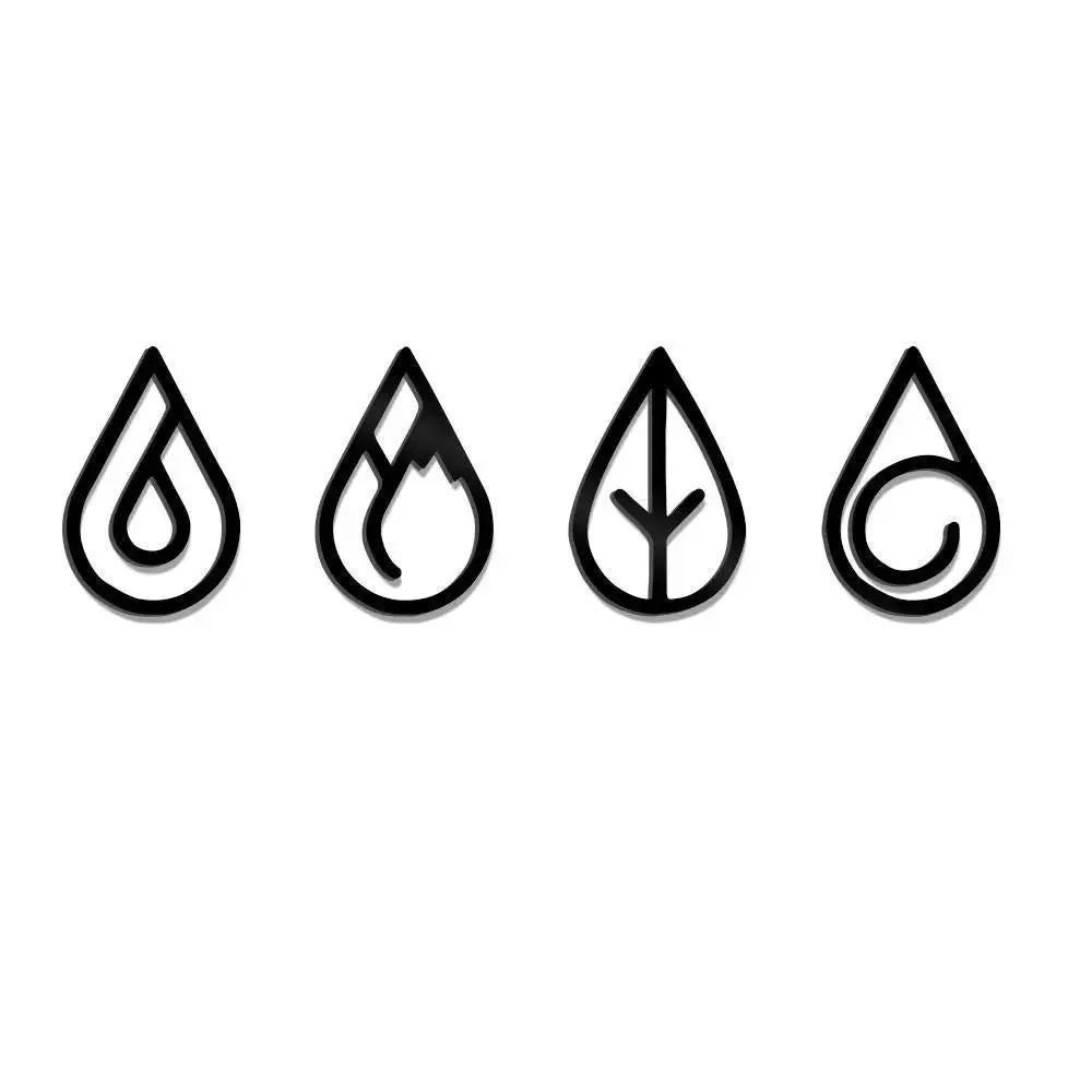 4 Element of Nature Design Wooden Wall Hanging Medium(10inch X 27 inch)