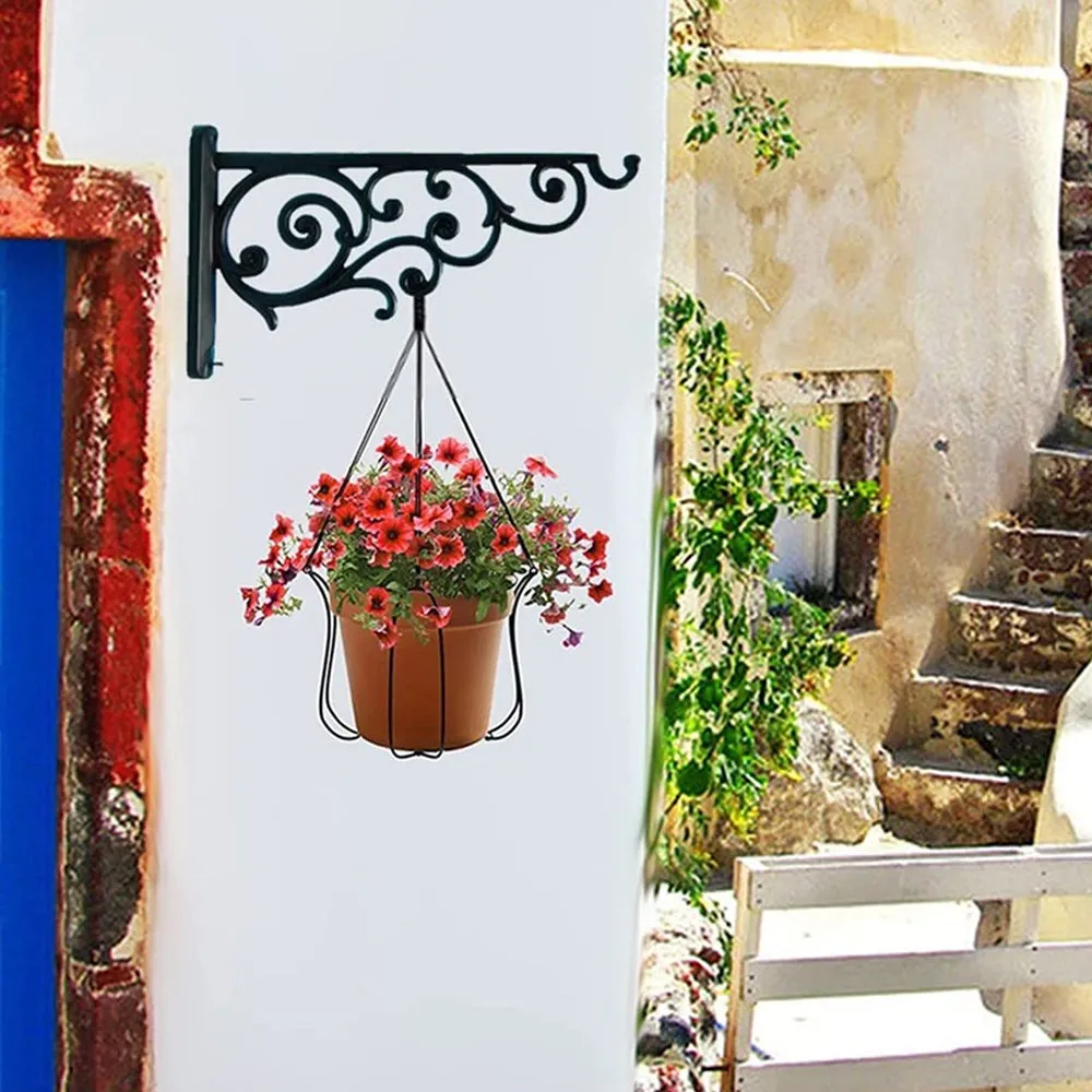 4 Metal Wall Hook Hanging Plant Brackets