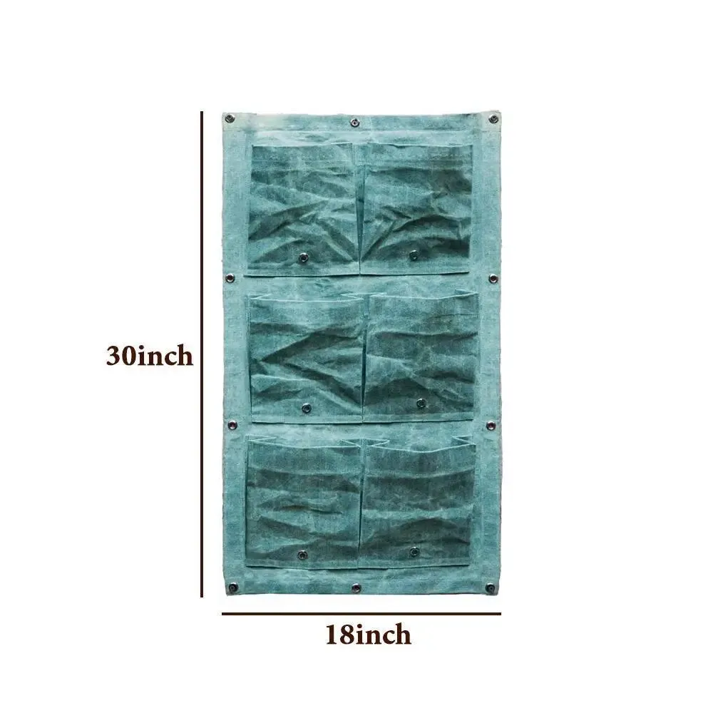 6 Pockets' Elegant Fabric Wall Planter for Green Wall 6 Pockets, Set of 1