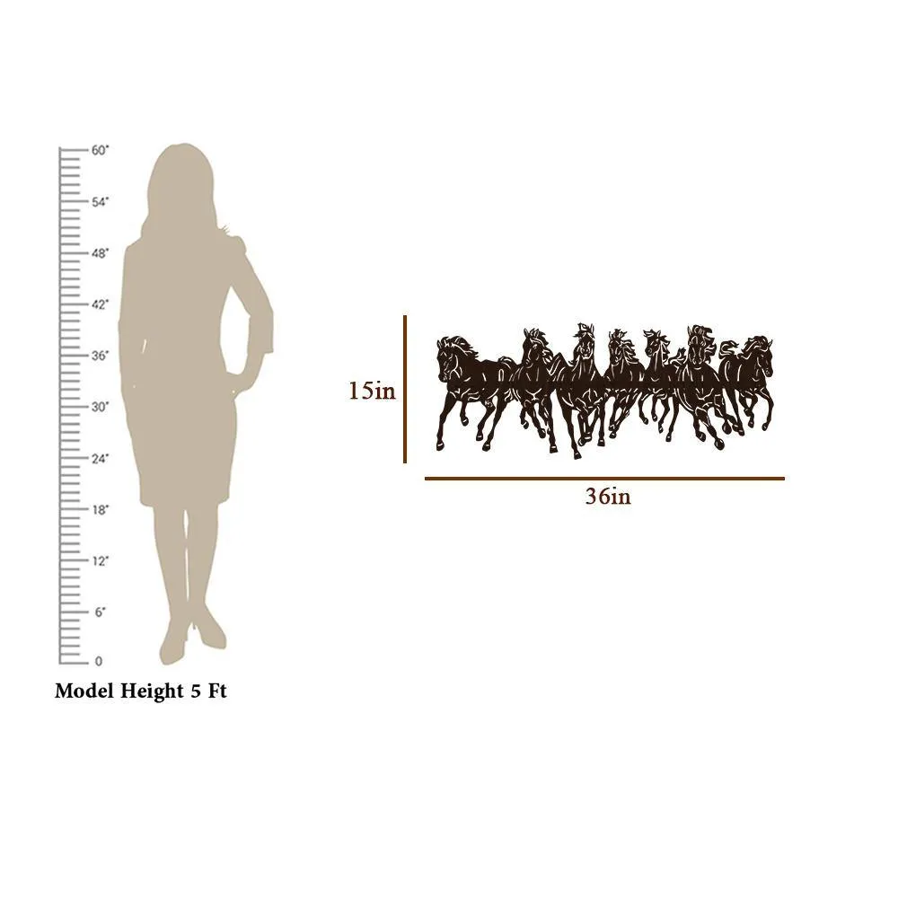 7 Horses Backlit Wooden Acrylic Wall Décor