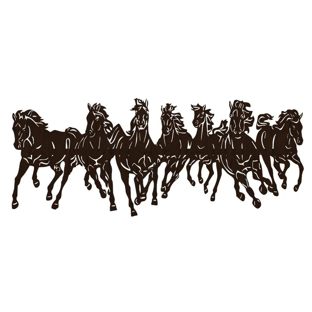 7 Horses Backlit Wooden Acrylic Wall Décor