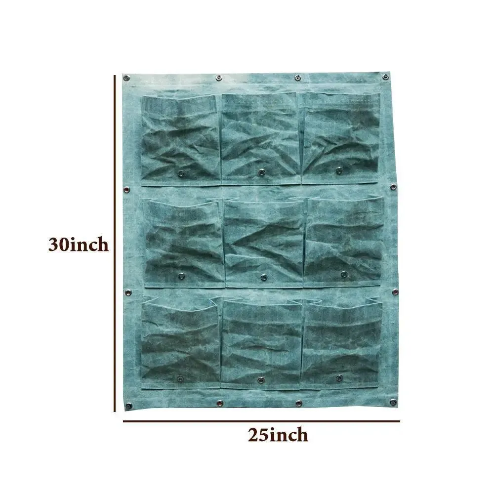 9 Pockets' Elegant Fabric Wall Planter for Green Wall 9' Pocket, Set of - 1