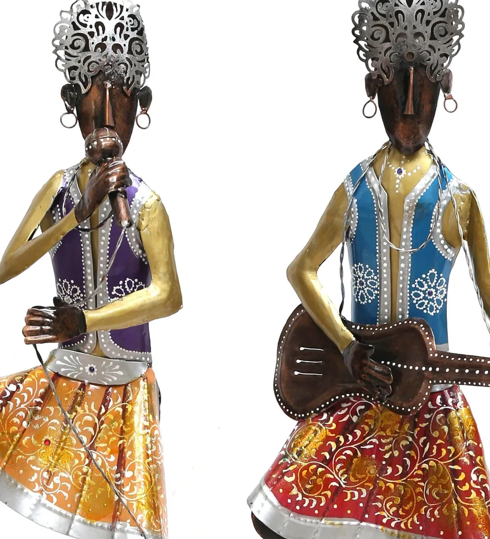 A Musical Show Rajasthani Art Human Figurines / Showpiece