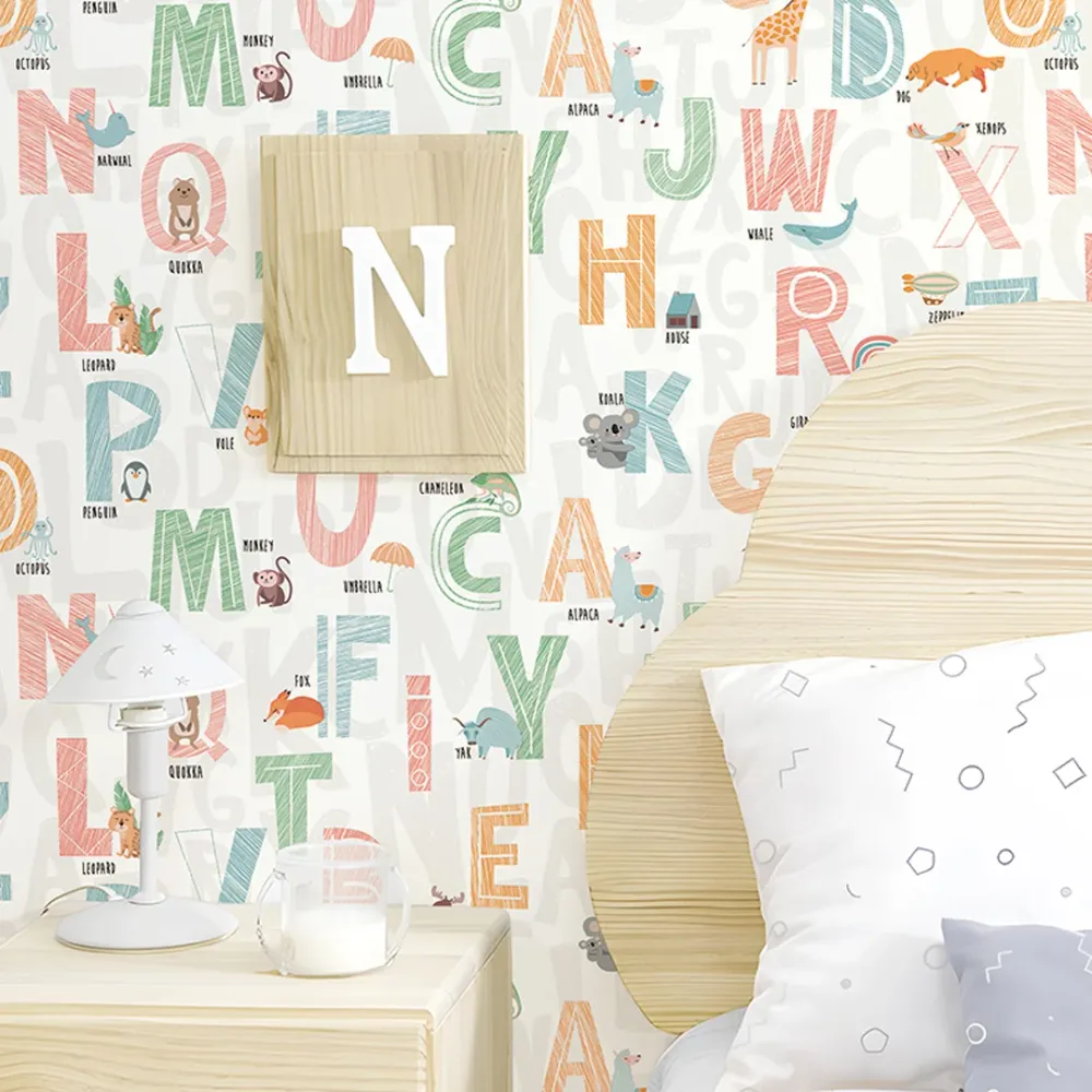 WallMantra ABC Animal Adventure Wallpaper 