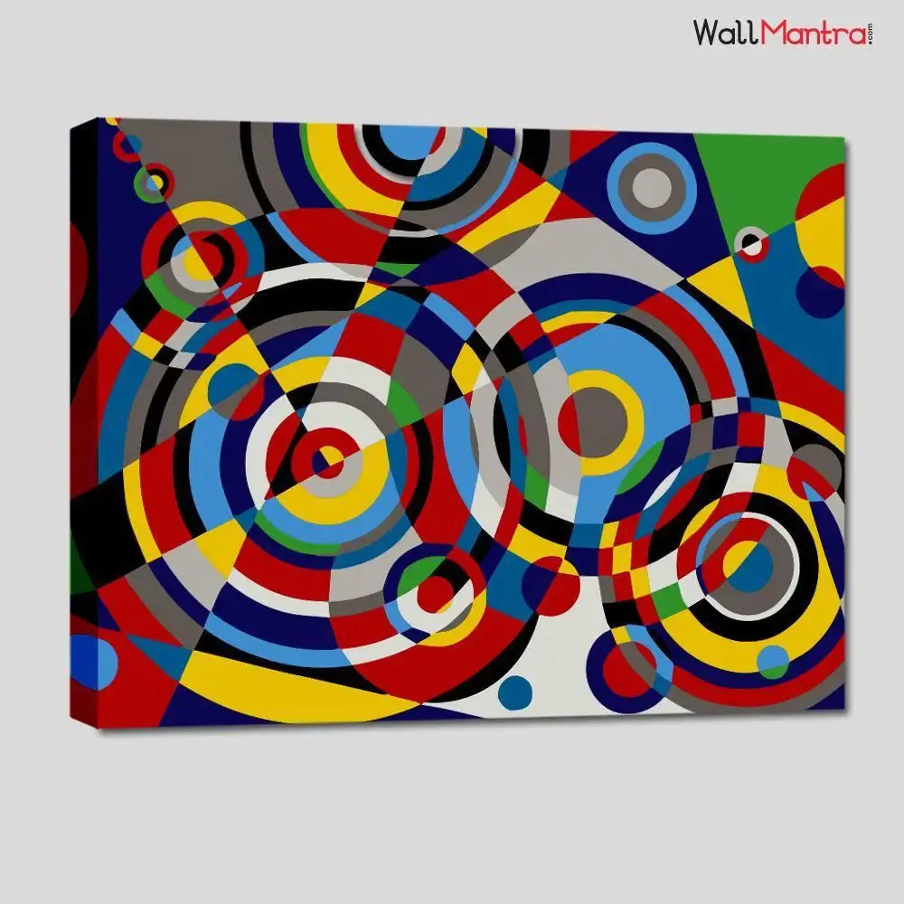 Abstract Art Colourful DIY(Do-It-Yourself)/ Paint by numbers canvas painting kit