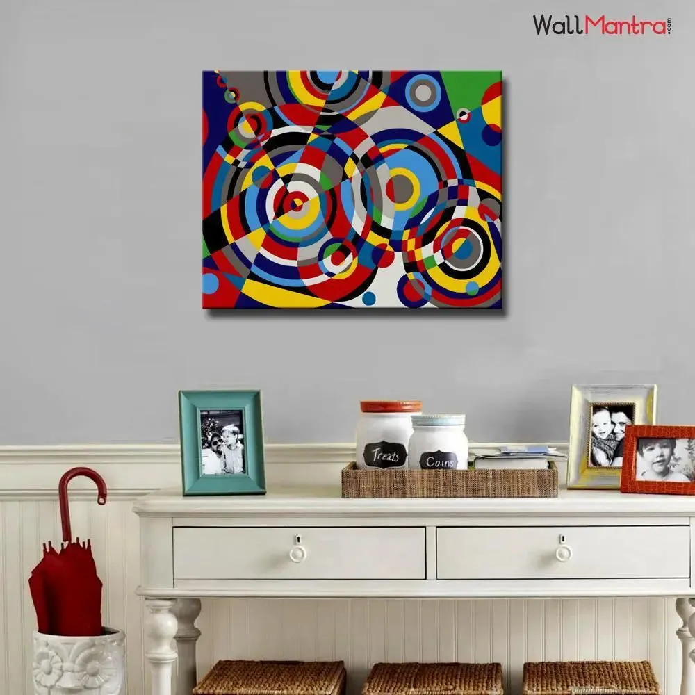Abstract Art Colourful DIY(Do-It-Yourself)/ Paint by numbers canvas painting kit