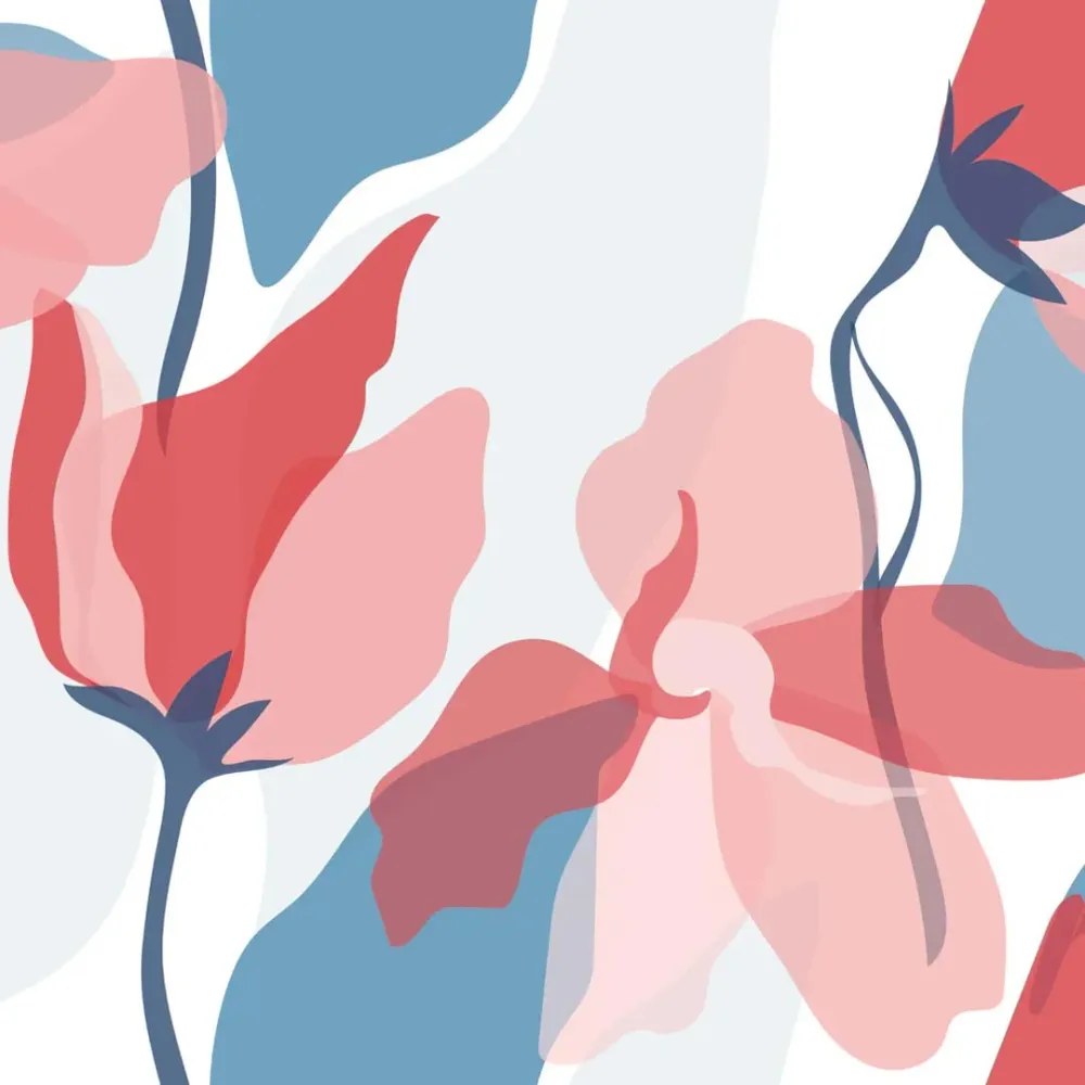 WallMantra Abstract Bloom Premium Quality Wallpaper Red