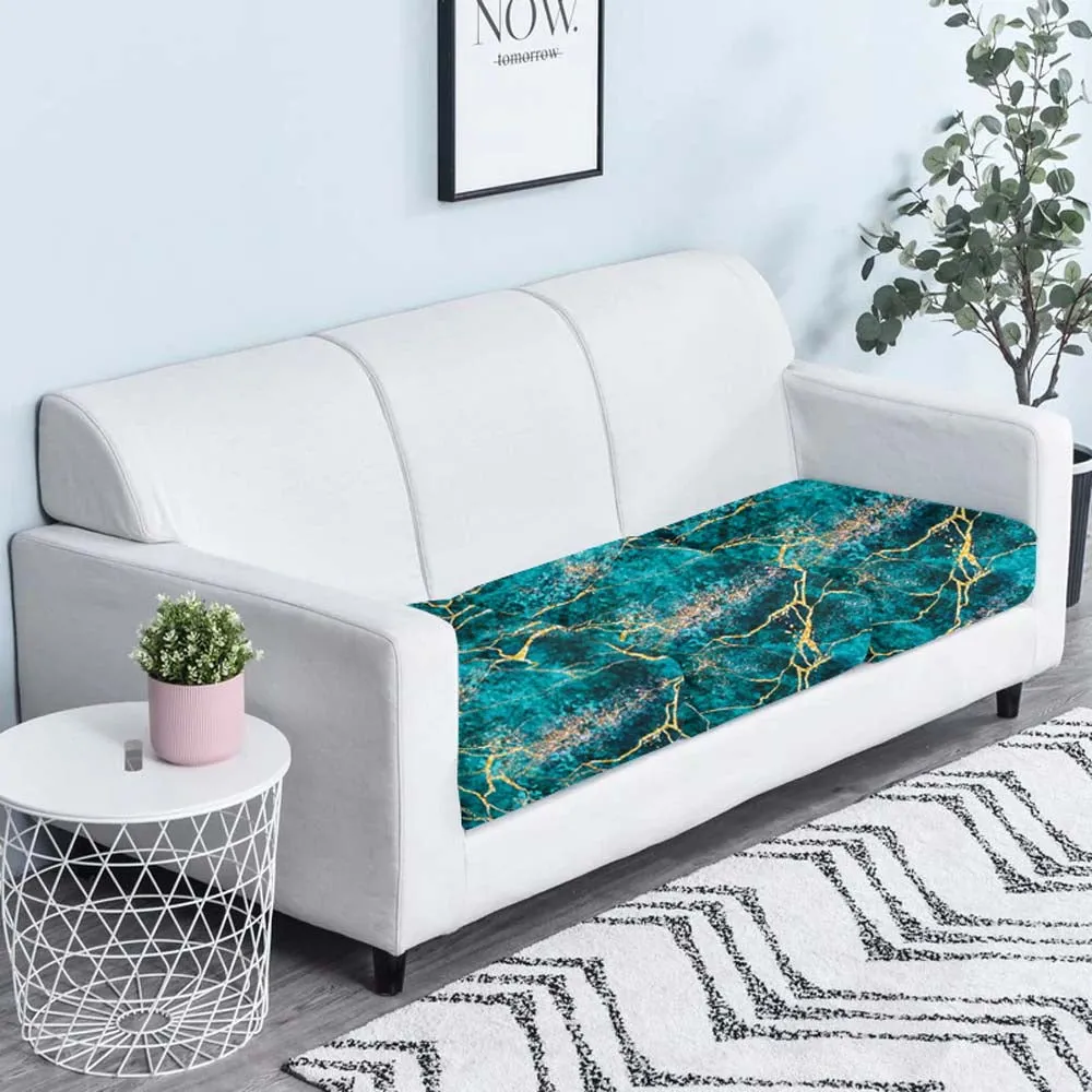 Abstract Blue Designer Strechable Sofa Seat Cover Set Of 2/4/6/8 Pack of 2