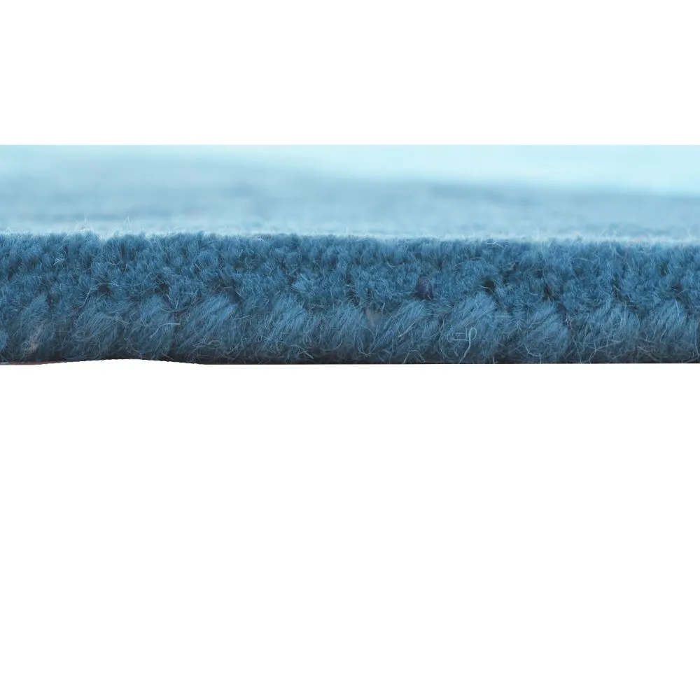 Abstract Brick Style Blue Tufted Area Carpet 2X5ft