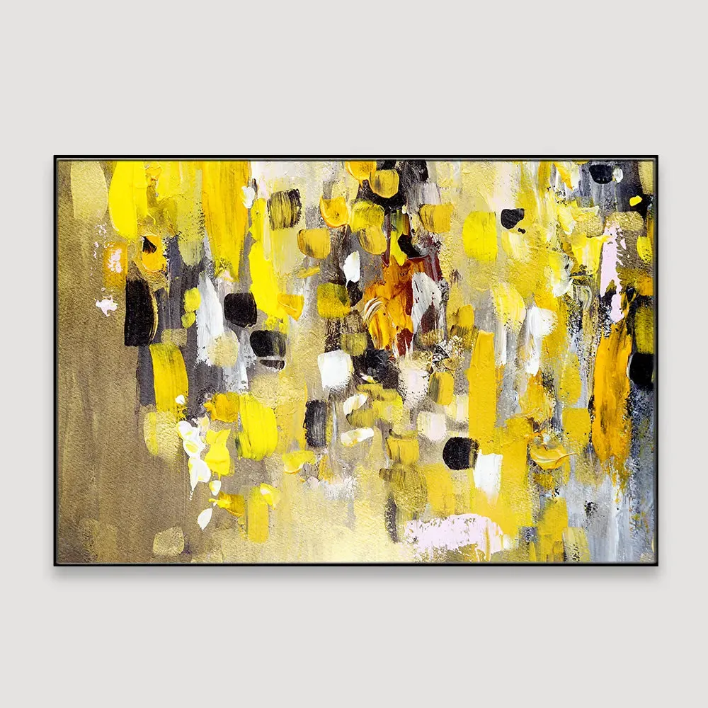 Abstract Canvas Framed Wall Art With Frame