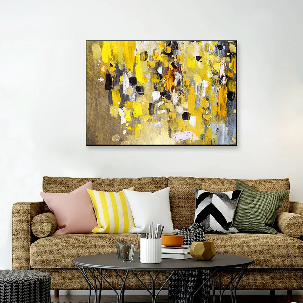 Abstract Canvas Framed Wall Art With Frame