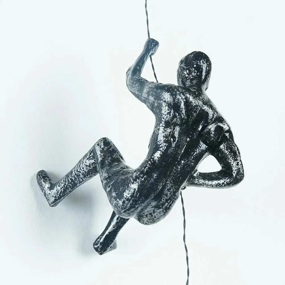 Abstract Climbing Men Metal Wall Decor/ Wall Hanging Décor- Antique Black- Set of 3