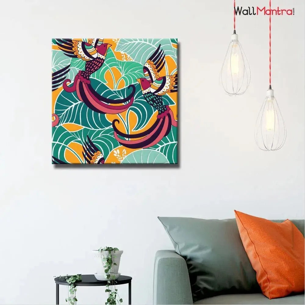 Abstract Colourful DIY(Do-It-Yourself)/ Paint by numbers canvas painting kit