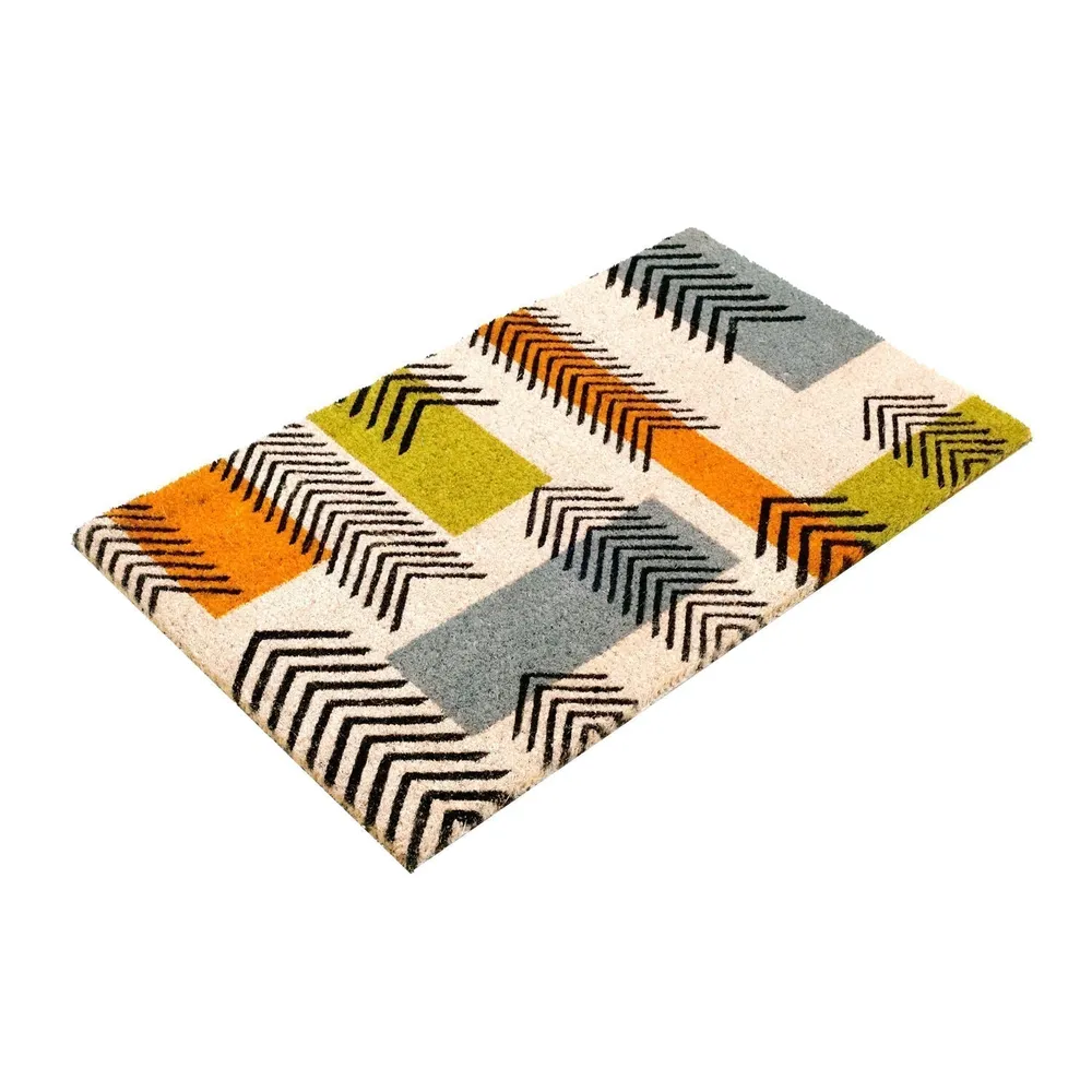 Abstract Designer Natural Coir Doormat
