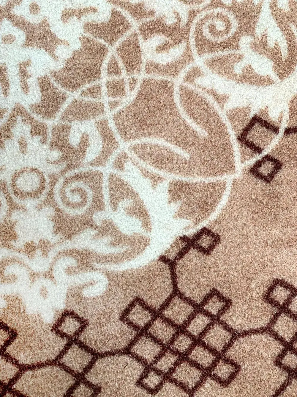 Abstract Designer Orange & Green Printed Premium Doormat (14 X 22 )Inches