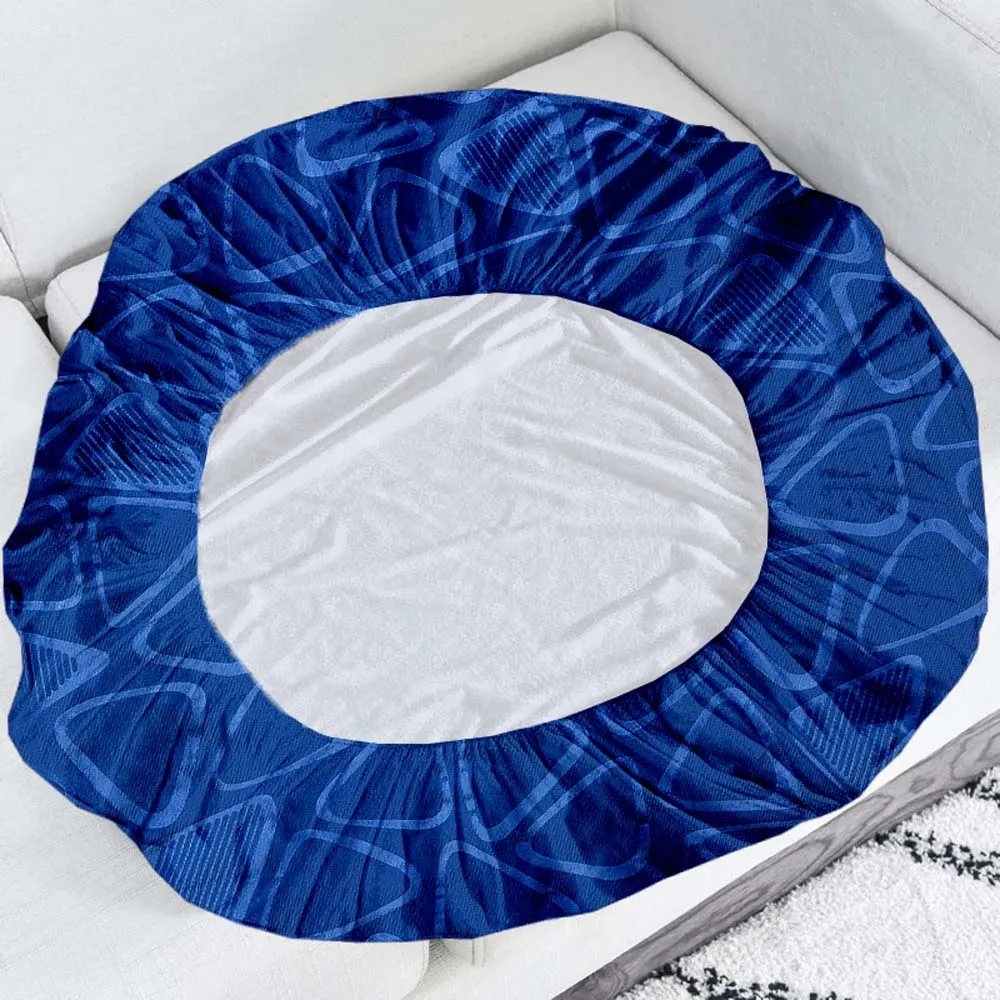 Abstract Designer Strechable Blue Sofa Seat Cover Set Of 2/4/6/8 Pack of 2