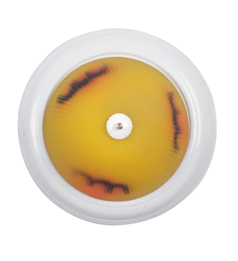 Abstract Dome Shaped Yellow Flush Mount Light