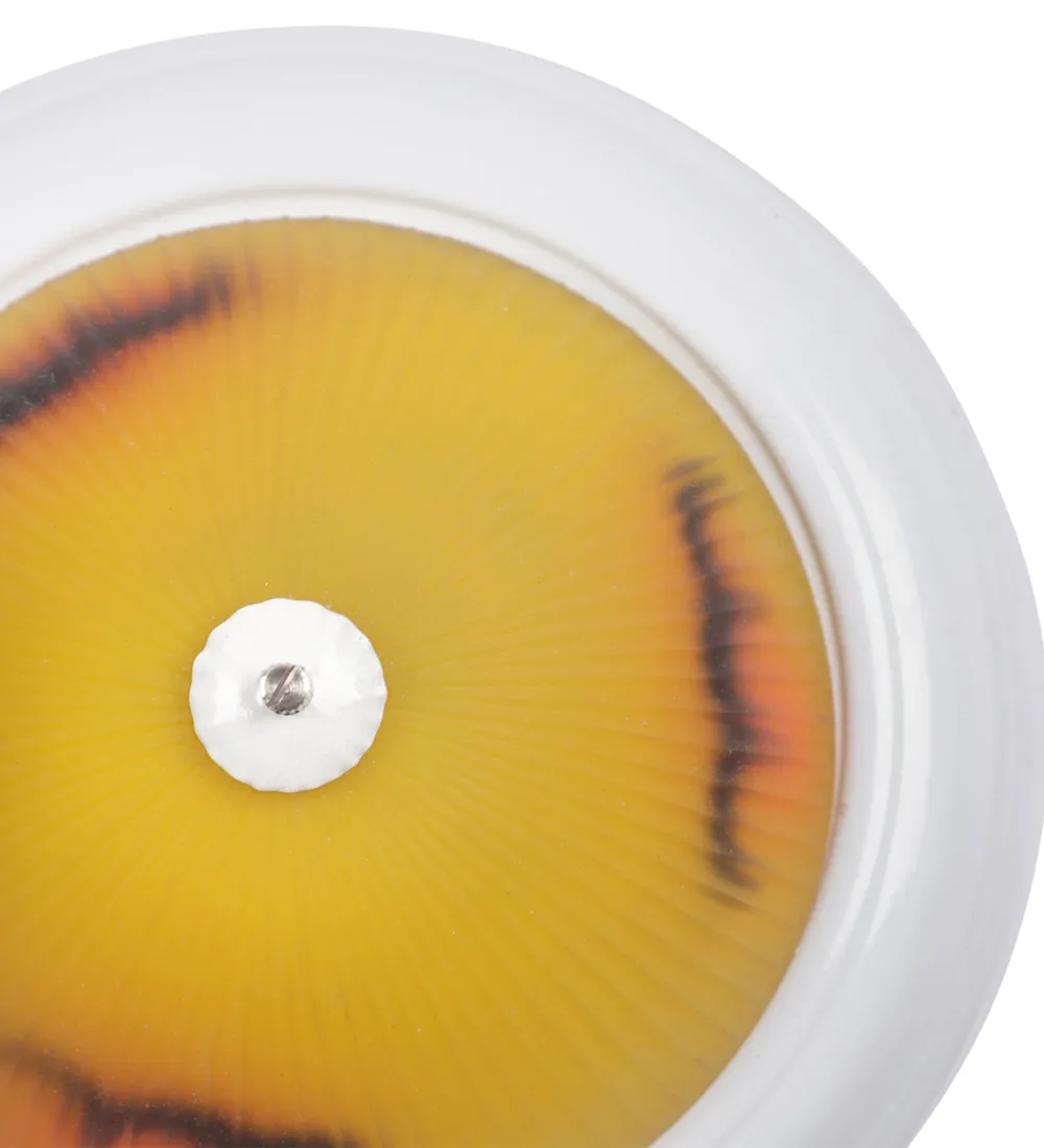 Abstract Dome Shaped Yellow Flush Mount Light