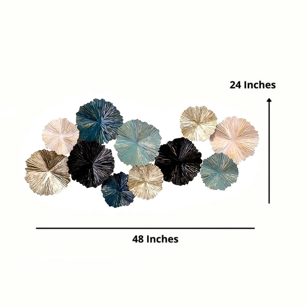 Abstract Floral Large Metal Wall Art