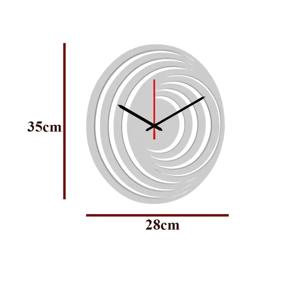 Abstract Hurricane Logo in White Color Wooden Wall Clock