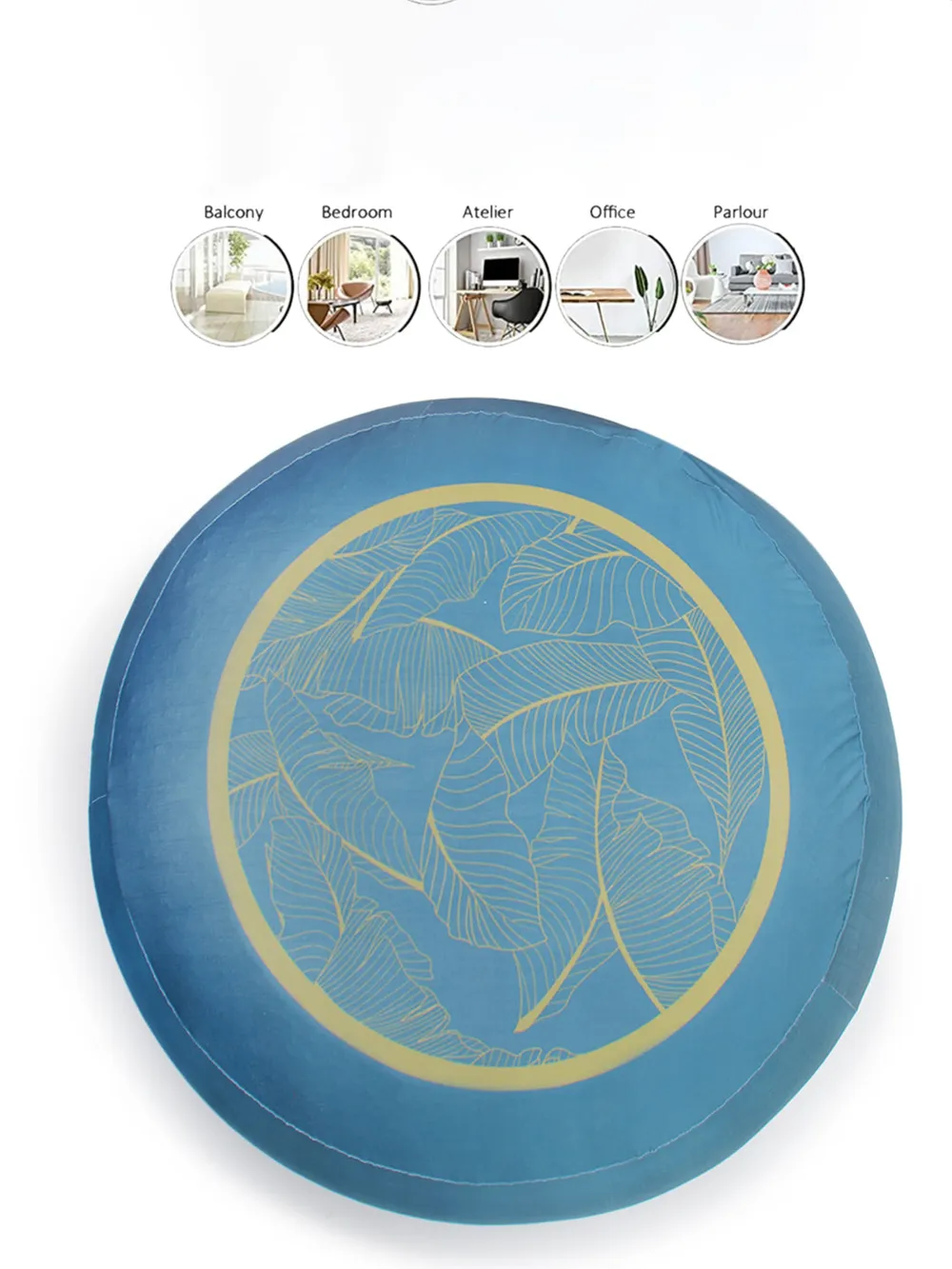 Abstract Leafy Pattern Grey Bean Bag (Beans Not Included) XL