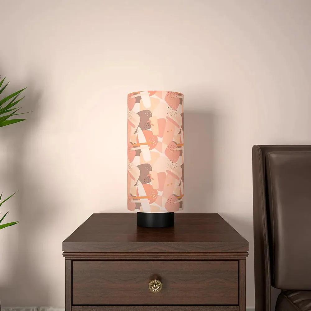 Abstract Pattern Round Table Lamp