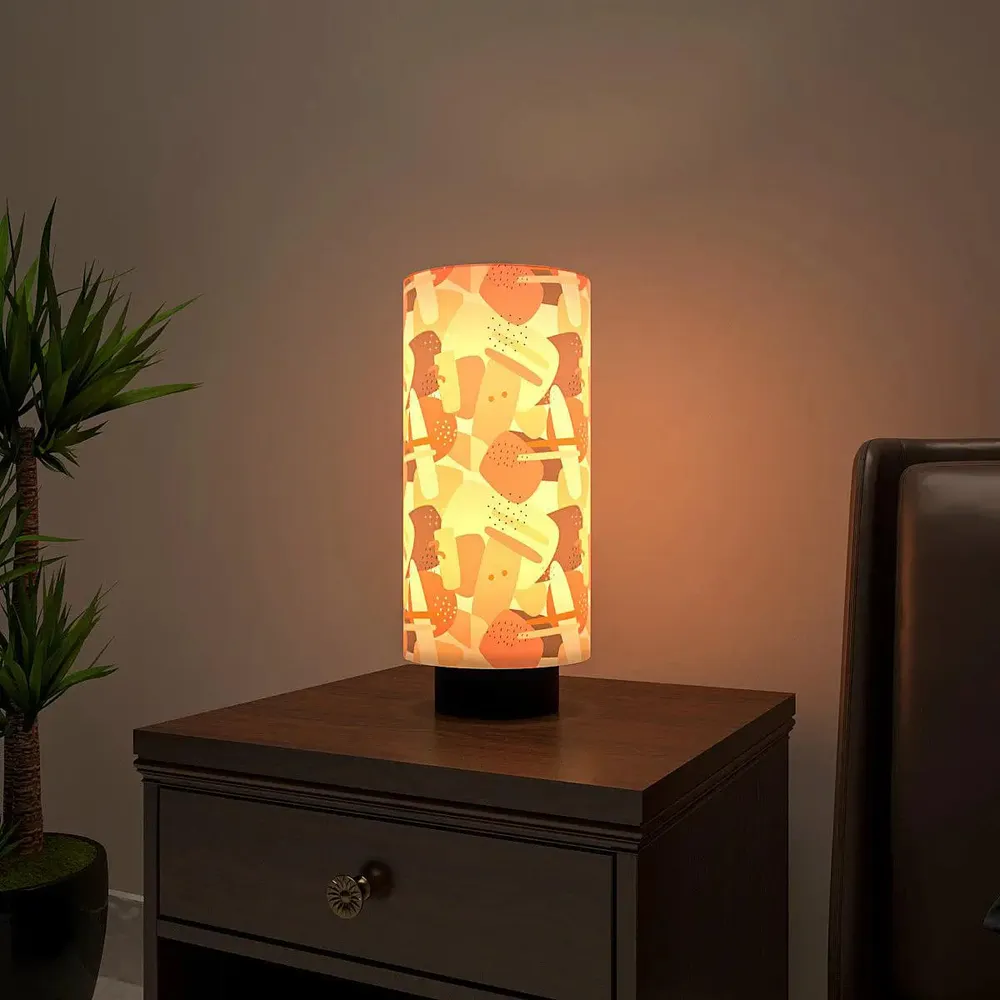 Abstract Pattern Round Table Lamp