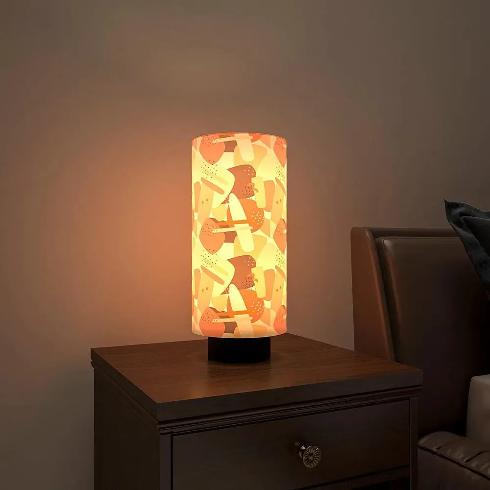 Abstract Pattern Round Table Lamp