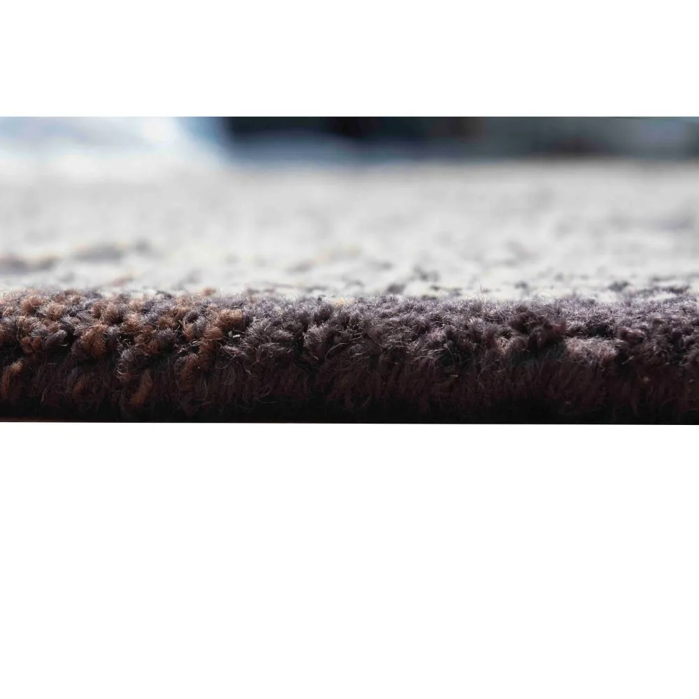 Abstract Patterned Brown & Beige Tufted Area Carpet 3X5ft