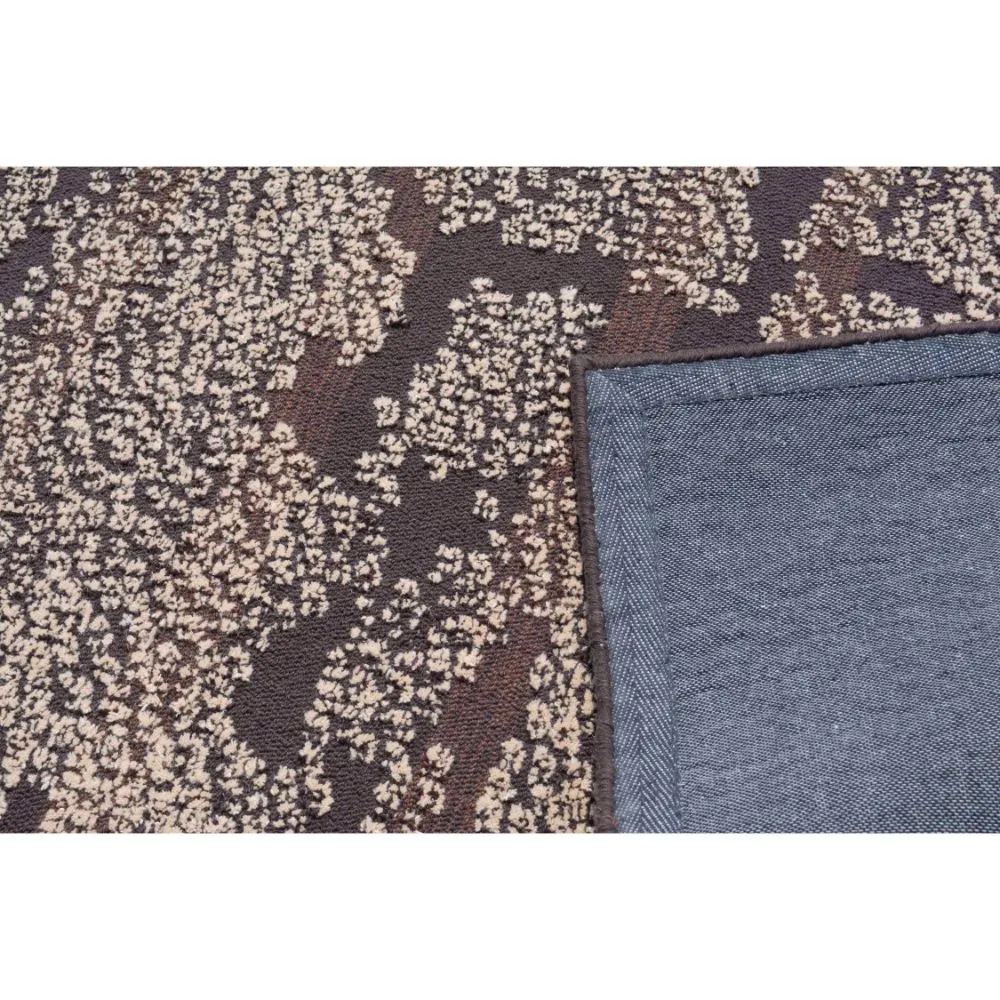 Abstract Patterned Brown & Beige Tufted Area Carpet 3X5ft