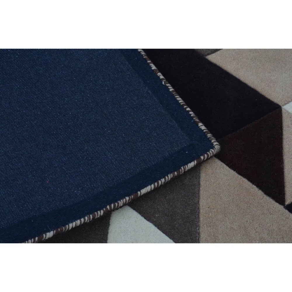 Abstract Patterned Brown & Black Designer Area Carpet 2*5ft