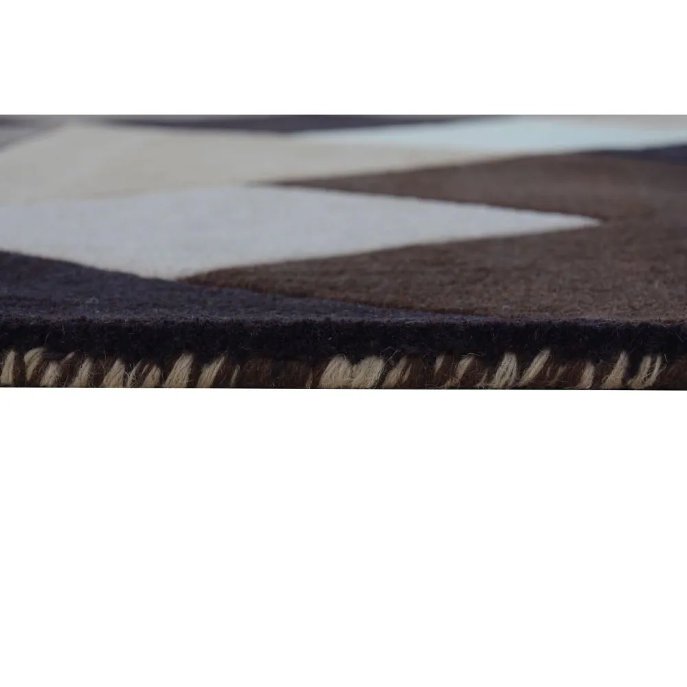 Abstract Patterned Brown & Black Designer Area Carpet 2*5ft