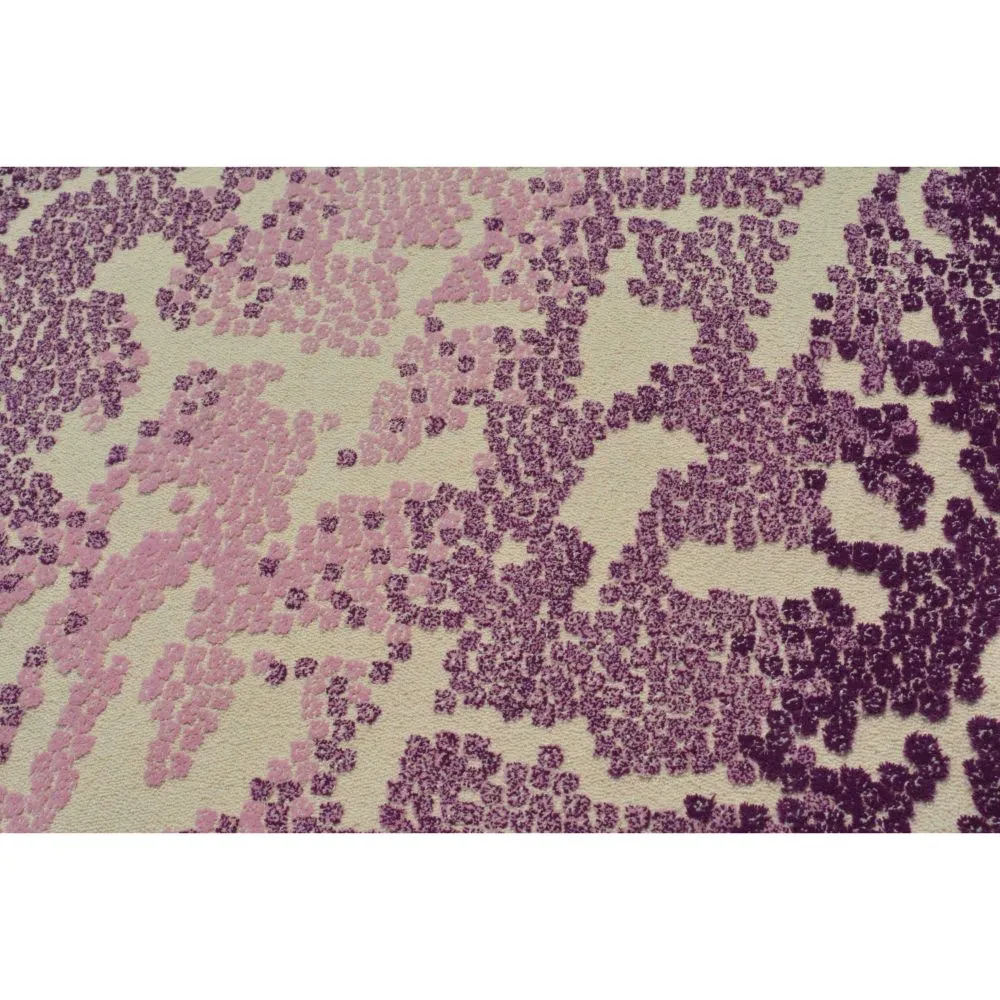 Abstract Patterned Purple & Pink Tufted Area Carpet 3X5ft