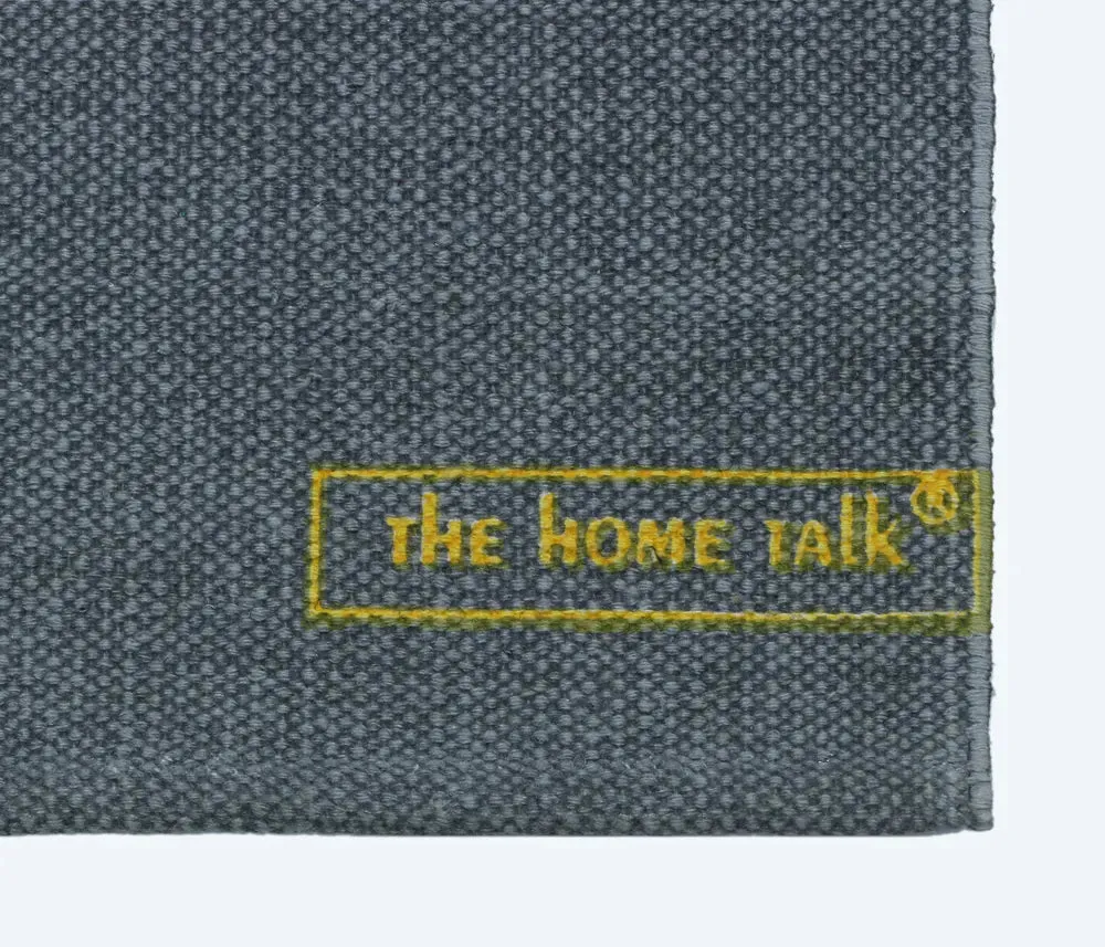 Abstract Spin Design 100% Cotton Non-Slip Grey Designer Workout Mat- 2x6 ft