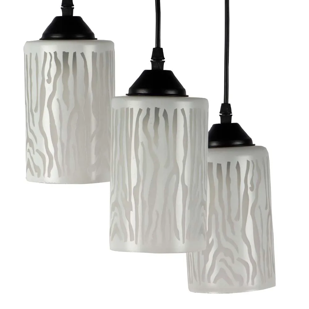 Abstract Textured Cylindrical Warm Cluster Ceiling Light