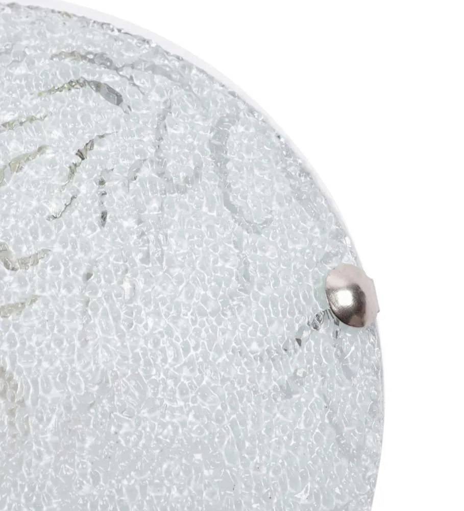 Abstract Textured White Flush Mount Light