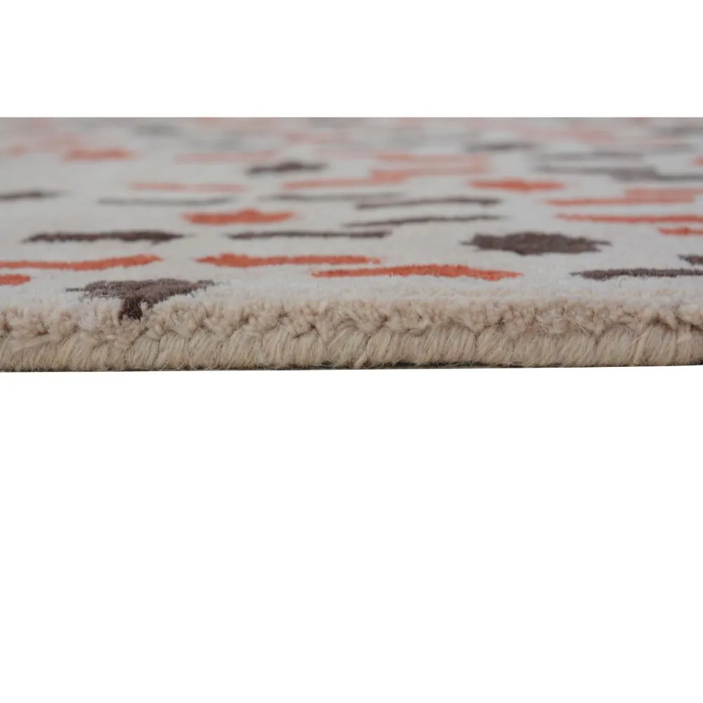 Abstract Urban Designer Beige Tufted Area Carpet 2X5ft