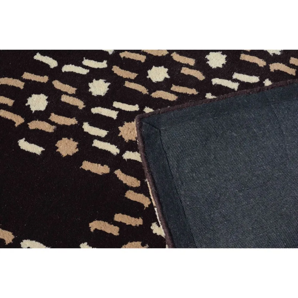 Abstract Urban Designer Brown Tufted Area Carpet 2X5ft