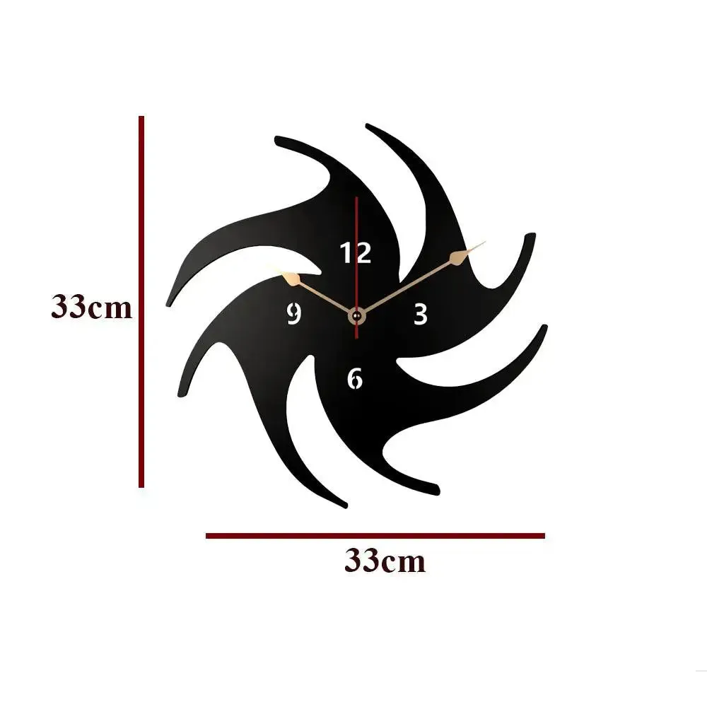 Abstract Volleyball in Black Color Wooden Wall Clock
