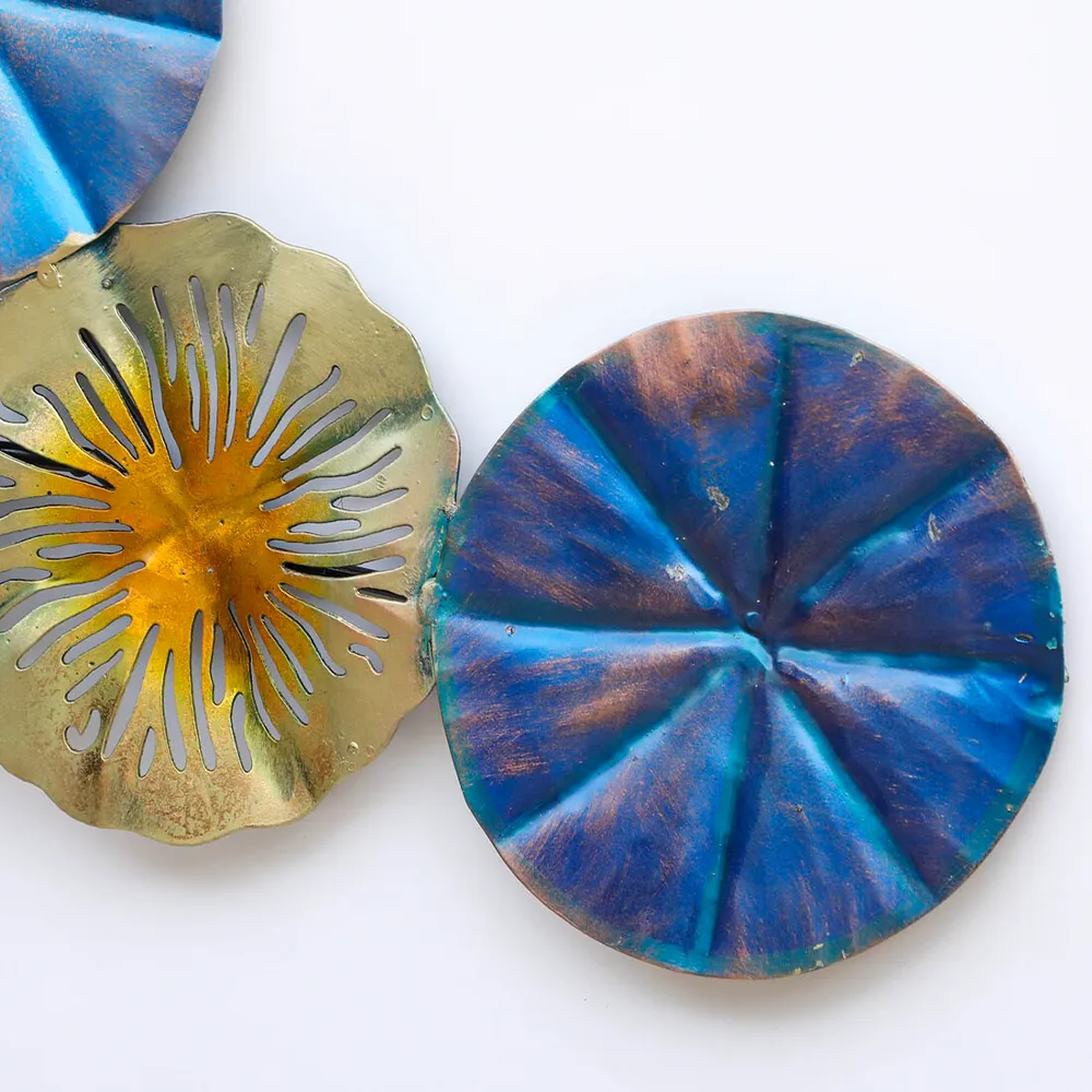 Abtract Jasmine Intricate Floral Metal Wall Art