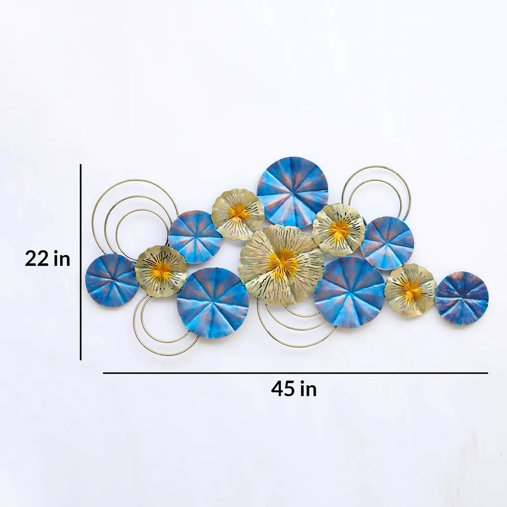 Abtract Jasmine Intricate Floral Metal Wall Art