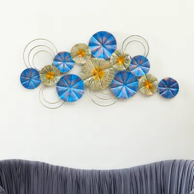 Abtract Jasmine Intricate Floral Metal Wall Art