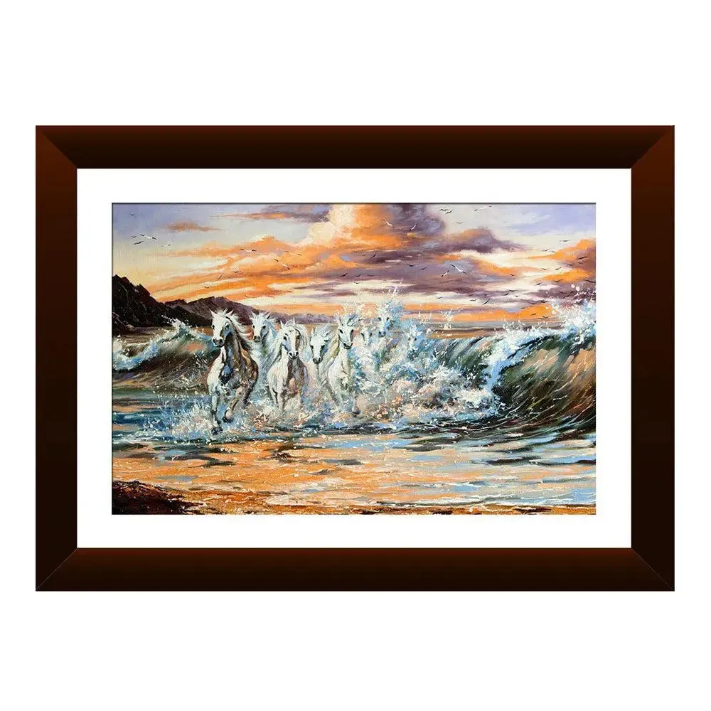 Acrylic Horses Framed Wall Painting